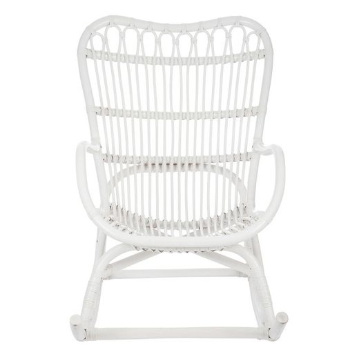White Wicker Rocking Chair, 110x61x91cm
