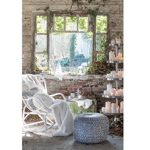 White Wicker Rocking Chair, 110x61x91cm