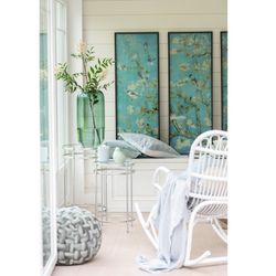 White Wicker Rocking Chair, 110x61x91cm