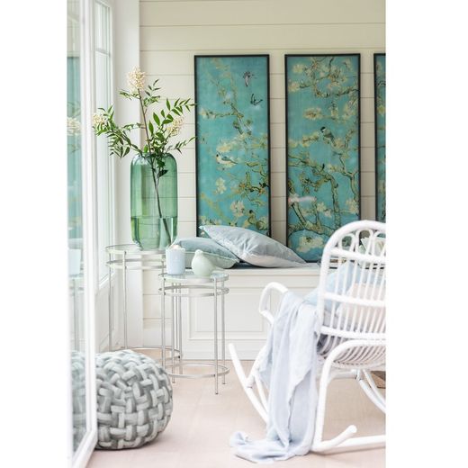 White Wicker Rocking Chair, 110x61x91cm