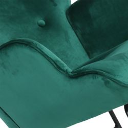 Valeria Emerald Green Velvet Rocking Chair, 67x87x88 cm