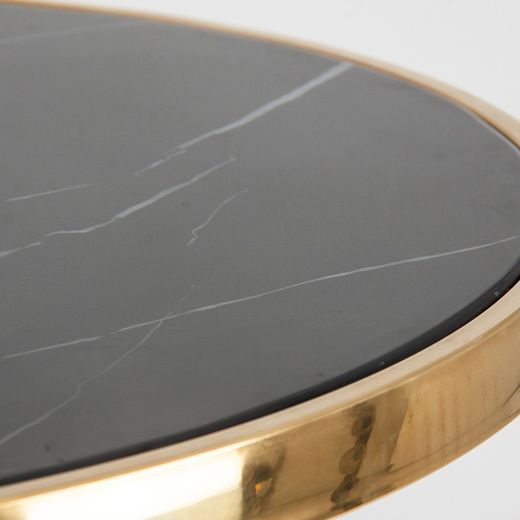 Iron Stehtisch Cairns Schwarz/Gold, Ø60x108cm