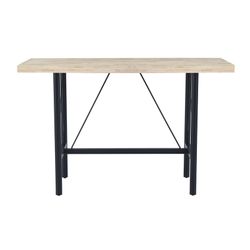 Hochtisch aus Eichenholz und Metall in Natur und Schwarz, 160 x 70 x 100 cm | Tams