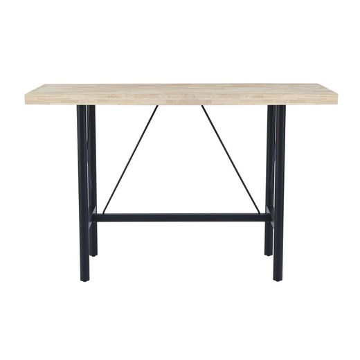 Hochtisch aus Eichenholz und Metall in Natur und Schwarz, 160 x 70 x 100 cm | Tams