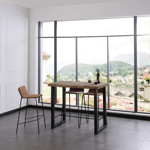 Talenti - Tavolo Da Pranzo Dolcevita D140 Graphite Natural Teak - | Design Concept Store