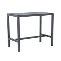 Table haute de jardin en aluminium anthracite, 130 x 70 x 106 cm | Méridien