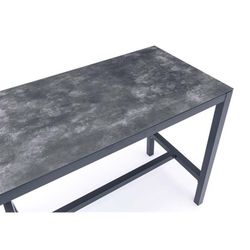 Table haute de jardin en aluminium anthracite, 130 x 70 x 106 cm | Méridien