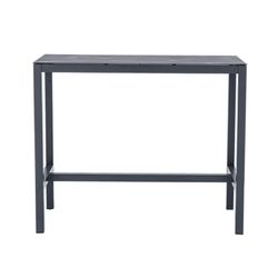 Table haute de jardin en aluminium anthracite, 130 x 70 x 106 cm | Méridien