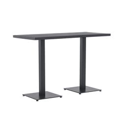Table haute de jardin en aluminium anthracite, 160 x 70 x 106 cm | Orick