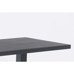 Table haute de jardin en aluminium anthracite, 160 x 70 x 106 cm | Orick