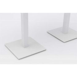 Table haute de jardin en aluminium blanc, 160 x 70 x 106 cm | Orick