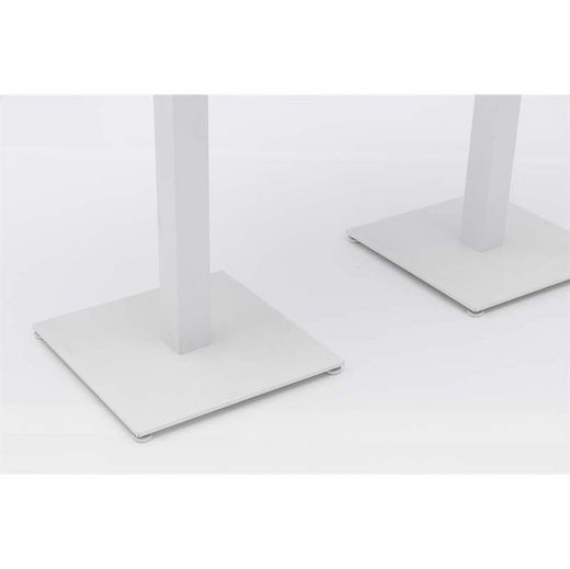 Table haute de jardin en aluminium blanc, 160 x 70 x 106 cm | Orick