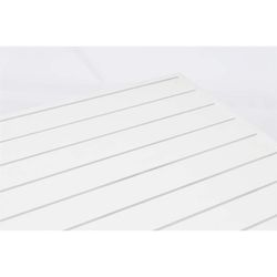 Table haute de jardin en aluminium blanc, 160 x 70 x 106 cm | Orick