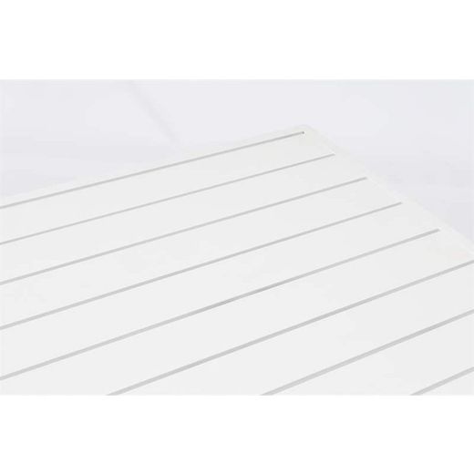 Table haute de jardin en aluminium blanc, 160 x 70 x 106 cm | Orick
