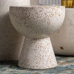 Τραπεζάκι Albenga White Terrazzo, 40 x 40 x 45 cm