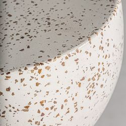 Τραπεζάκι Albenga White Terrazzo, 40 x 40 x 45 cm