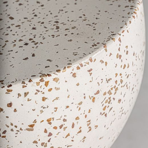Τραπεζάκι Albenga White Terrazzo, 40 x 40 x 45 cm