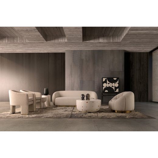 Τραπεζάκι Albenga White Terrazzo, 40 x 40 x 45 cm
