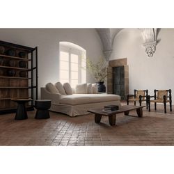 Arusa Side Table made of tropical wood in black, 40 x 40 x 45 cm