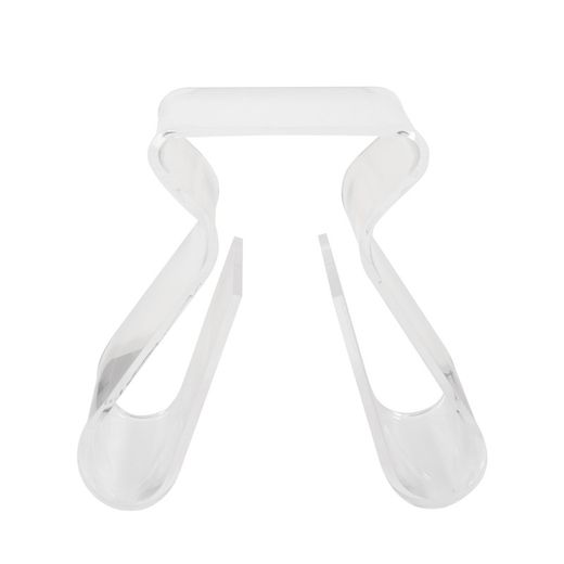 Side table with transparent acrylic magazine rack, 42x29x43 cm