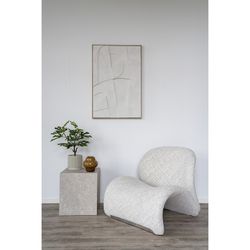 Table d'appoint carrée en bois effet marbre beige, 40 x 40 x 45 cm | Prague