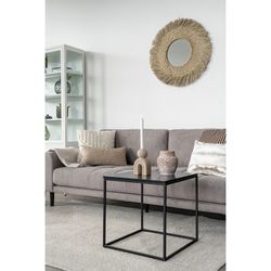 Square side table made of wood and steel in black, 45 x 45 x 45 cm | Vita