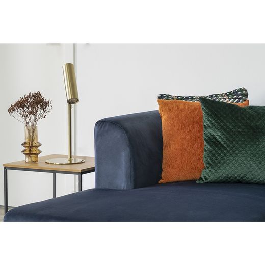 Square side table made of wood and steel in oak and black, 45 x 45 x 45 cm | Vita