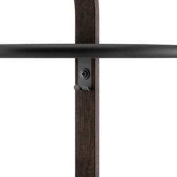 Table d'appoint en acier et eucalyptus en noir et noyer, 35 x 24 x 69 cm | Bellwood