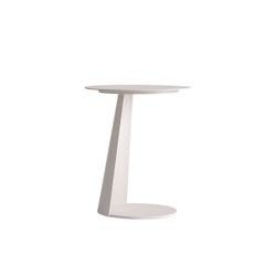 Mesa auxiliar de aluminio en beige, 40 x 40 x 48 cm | Wengen