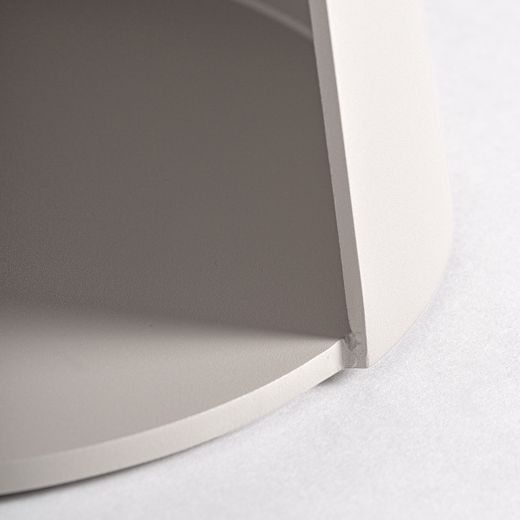 Mesa auxiliar de aluminio en beige, 40 x 40 x 48 cm | Wengen