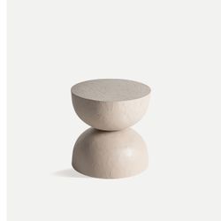 Mesa auxiliar de arcilla en natural 45 x 45 x 45 cm | Kotka