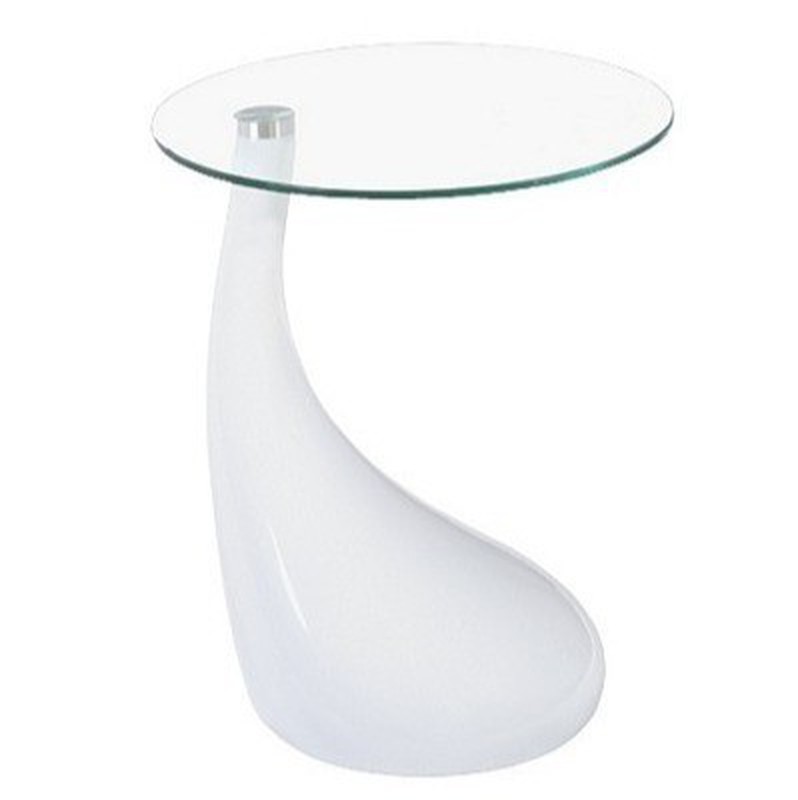 Mesa fija blanca-cristal  Olivares - Muebles y decoración