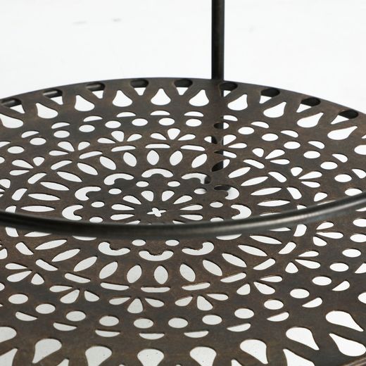 Stolik pomocniczy Ivrea z czarnego żelaza, Øx42x62cm