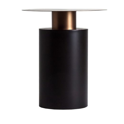 Iron Side Table Klam Black/Gold, Ø46x51cm