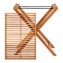 Tavolino da giardino con vassoio in legno di teak naturale, 60 x 40 x 70 cm | Girare