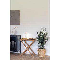Tavolino da giardino con vassoio in legno di teak naturale, 60 x 40 x 70 cm | Girare