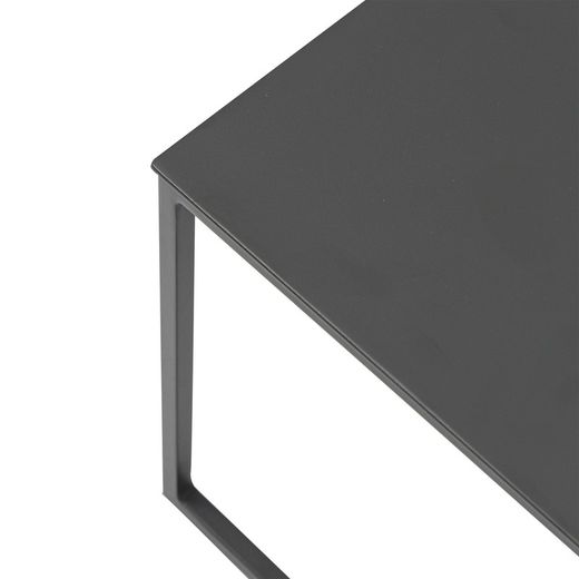 Garten-Beistelltisch aus Aluminium in Anthrazit, 34,5 x 34,5 x 35 cm | Davis
