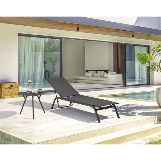 Havebord i antracit i aluminium, 60 x 60 x 45 cm | Galt