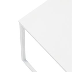 Garten-Beistelltisch aus Aluminium in Weiß, 34,5 x 34,5 x 35 cm | Davis