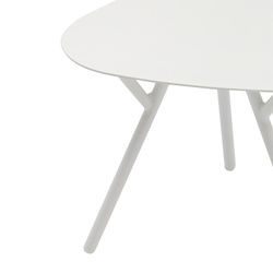 Havebord i hvidt aluminium, 50 x 50 x 50 cm | Galt