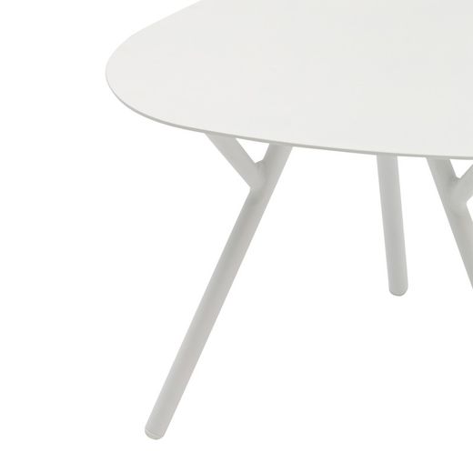 Havebord i hvidt aluminium, 50 x 50 x 50 cm | Galt