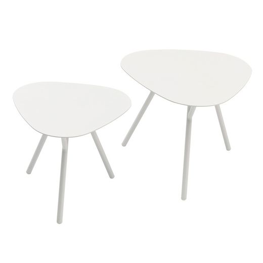 Havebord i hvidt aluminium, 50 x 50 x 50 cm | Galt