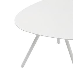 Havebord i hvidt aluminium, 50 x 50 x 50 cm | Galt