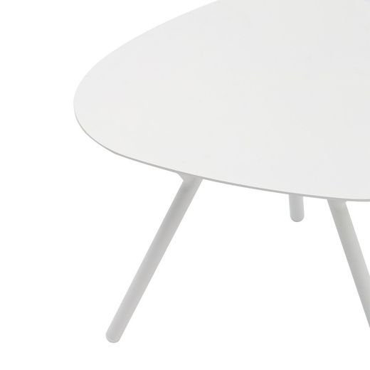 Havebord i hvidt aluminium, 50 x 50 x 50 cm | Galt