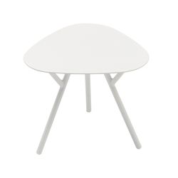 Havebord i hvidt aluminium, 50 x 50 x 50 cm | Galt