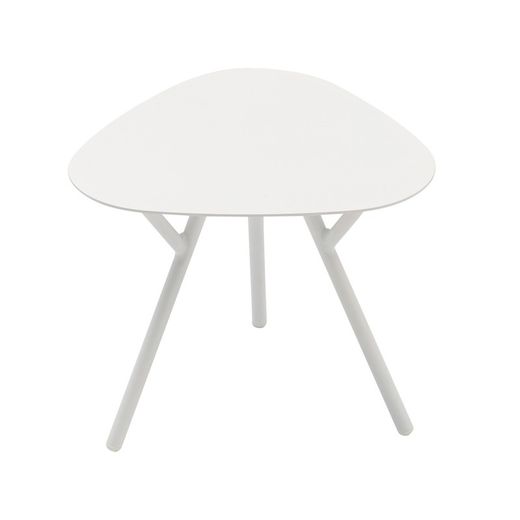 Havebord i hvidt aluminium, 50 x 50 x 50 cm | Galt