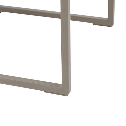 Table d'appoint de jardin en aluminium taupe, 34,5 x 34,5 x 35 cm | Davis