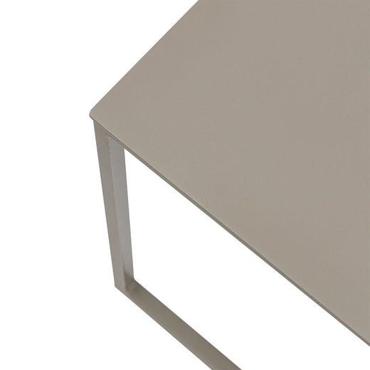 Table d'appoint de jardin en aluminium taupe, 34,5 x 34,5 x 35 cm | Davis