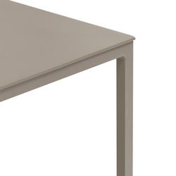 Table d'appoint de jardin en aluminium taupe, 34,5 x 34,5 x 35 cm | Davis