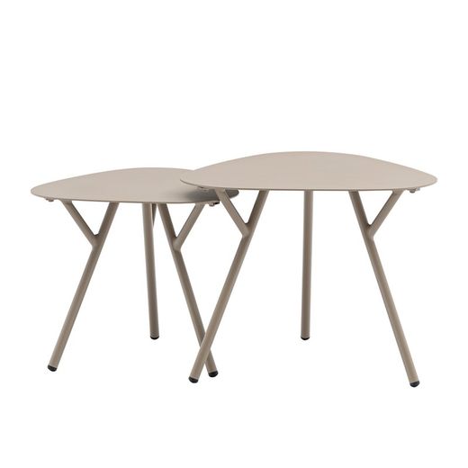 Trädgårdsbord i taupe, 50 x 50 x 50 cm | Galt